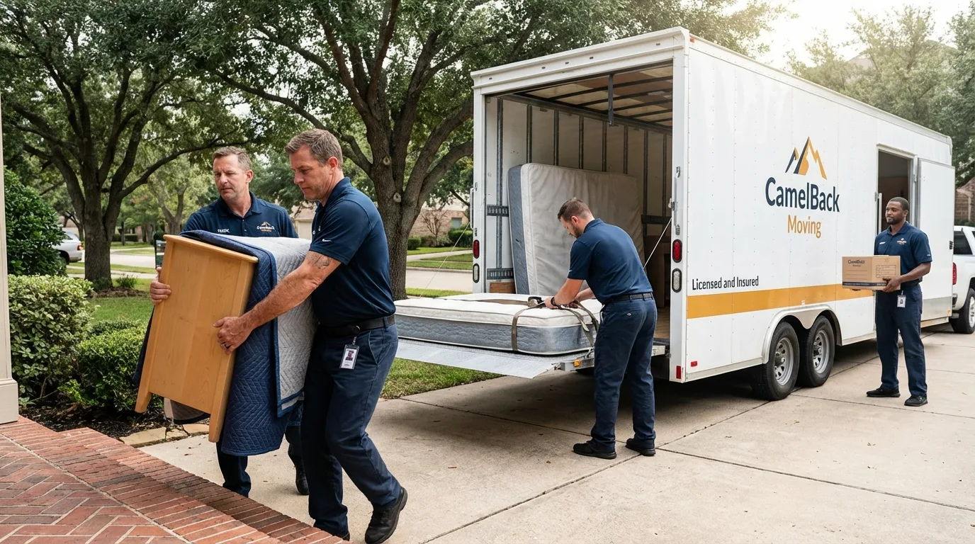 Crew loading residential truck for cross-state move from Gap, PA